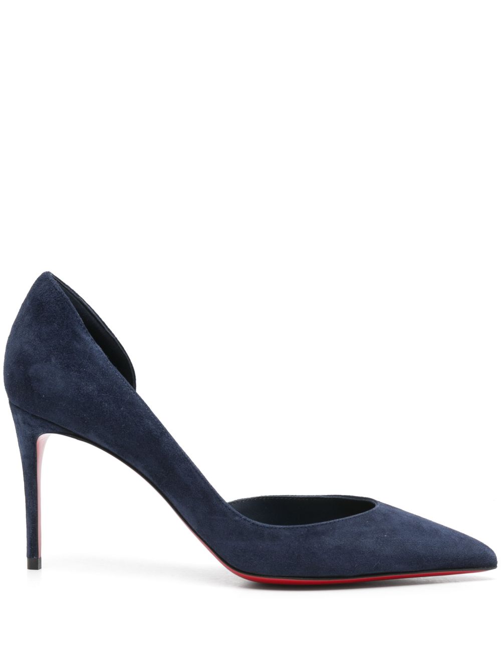 Christian Louboutin Iriza Pointed-Toe Suede Pumps Blue