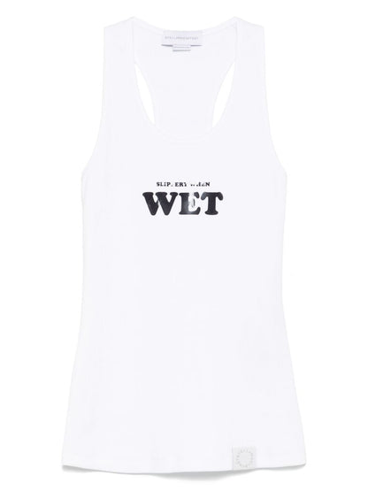 Stella McCartney Racerback White Slippery When Wet Tank Top White