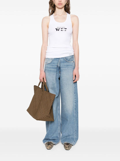 Stella McCartney Racerback White Slippery When Wet Tank Top White