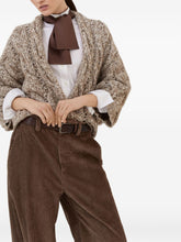Brunello Cucinelli Open-Front Chunky Knit Wool-Cashmere Cardigan Beige Beige