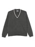 Brunello Cucinelli Cashmere V-Neck Sweater in Grey Grey