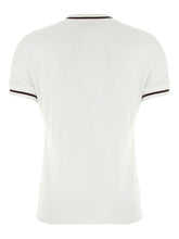 Brunello Cucinelli Cotton T-Shirt with Burgundy Trim White White