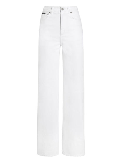 Dolce &amp; Gabbana High-Rise Straight-Leg White Jeans White