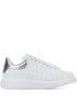 Alexander McQueen Oversized Leather Sneakers Silver Silver