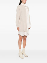 Brunello Cucinelli Ribbed-Knit Cashmere Mini Dress Beige beige