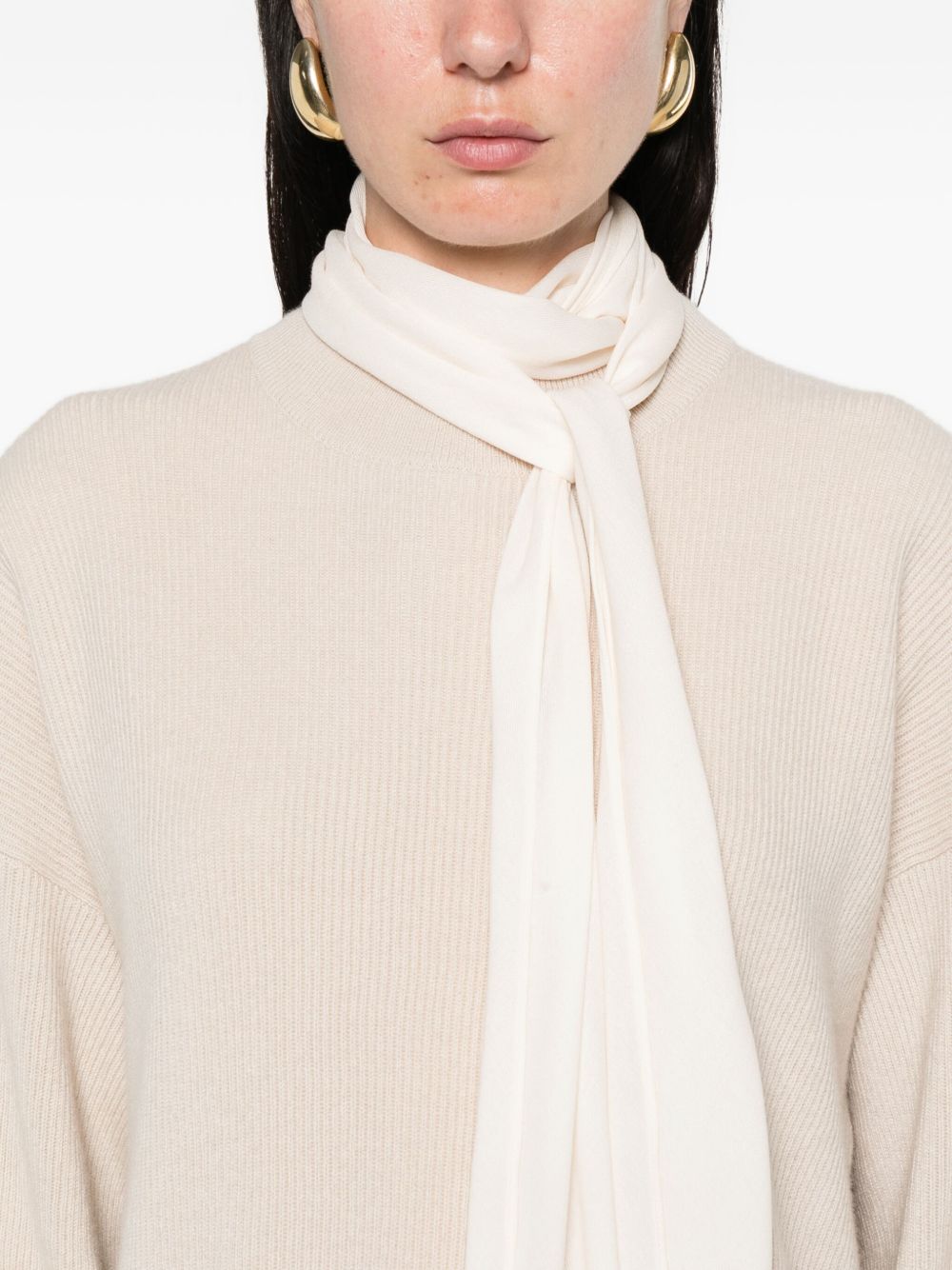Brunello Cucinelli Ribbed-Knit Cashmere Mini Dress Beige beige