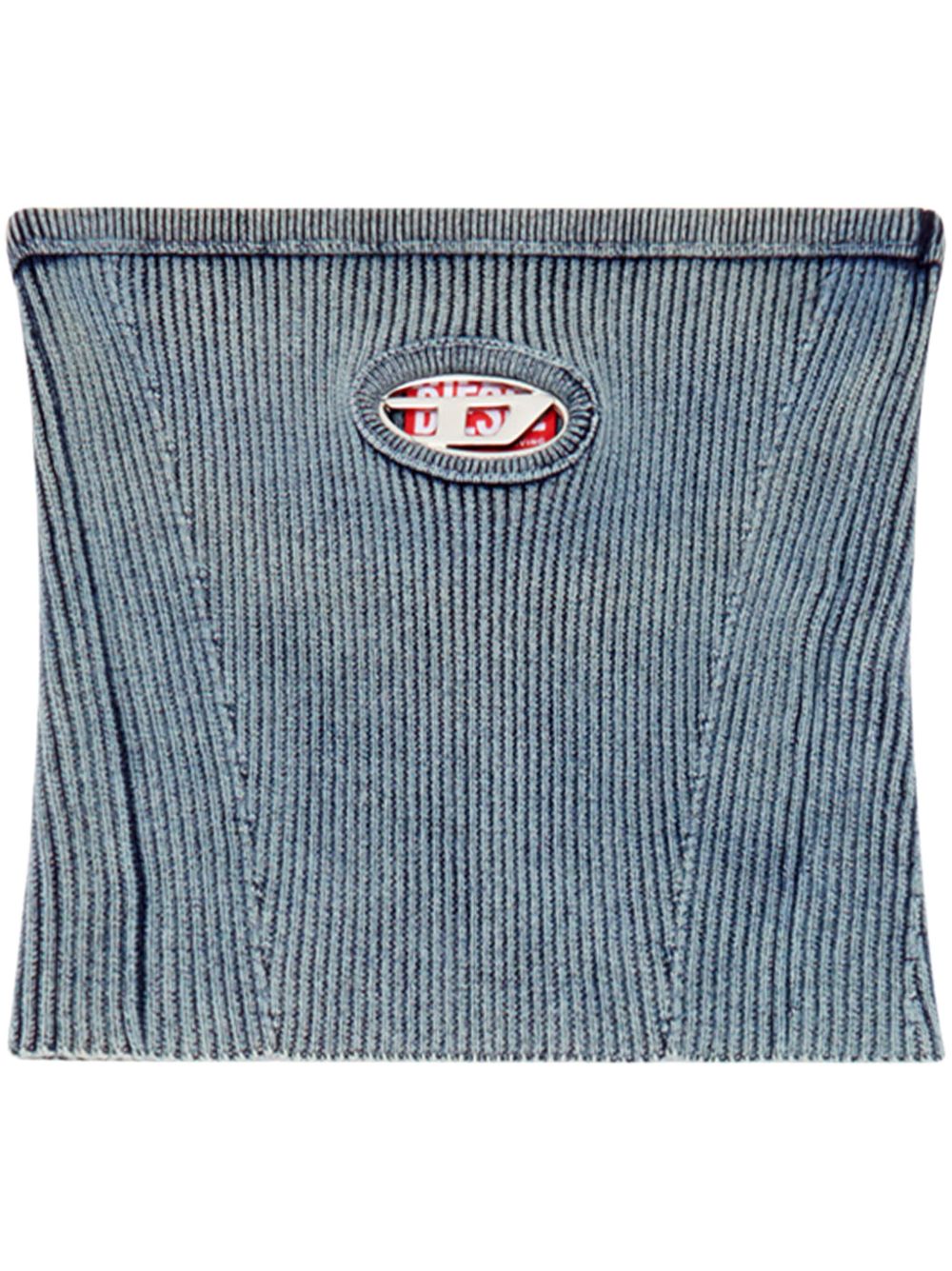 Diesel Silk-Blend Fitted Top in Blue Blue