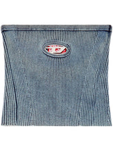 Diesel Silk-Blend Fitted Top in Blue Blue