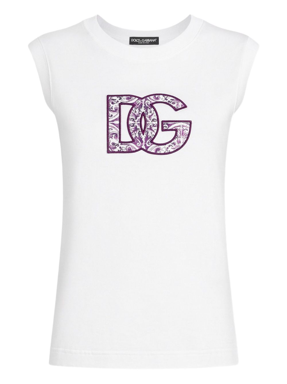 Dolce &amp; Gabbana Cotton DG Appliqué Logo T-Shirt White