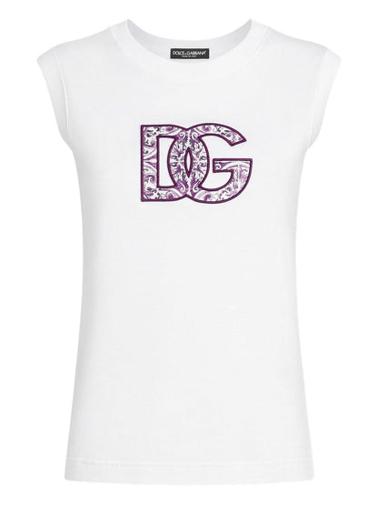 Dolce &amp; Gabbana Cotton DG Appliqué Logo T-Shirt White