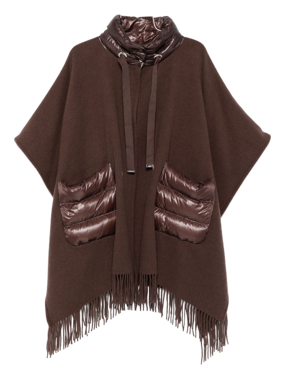 Herno Quilted Drawstring High-Neck Jacket Brown brown
