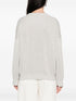 Brunello Cucinelli Ribbed Knit Grey Crewneck Sweater Grey