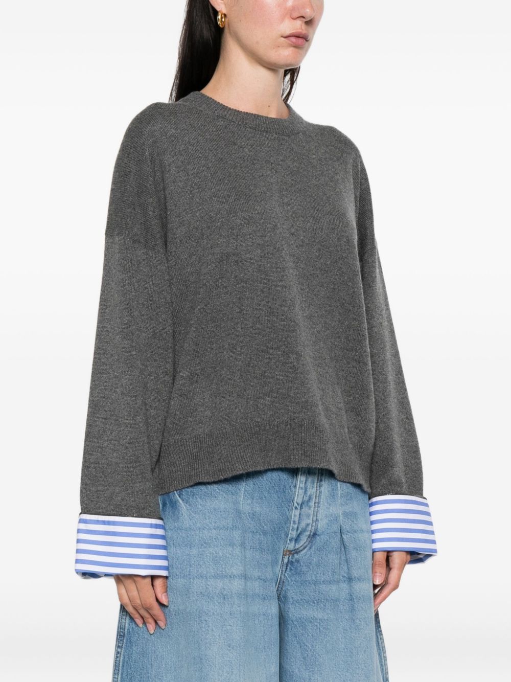 Brunello Cucinelli Cashmere Crewneck Sweater Grey
