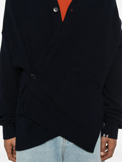 EXTREME CASHMERE Cashmere-Blend Oversized Cardigan Blue blue