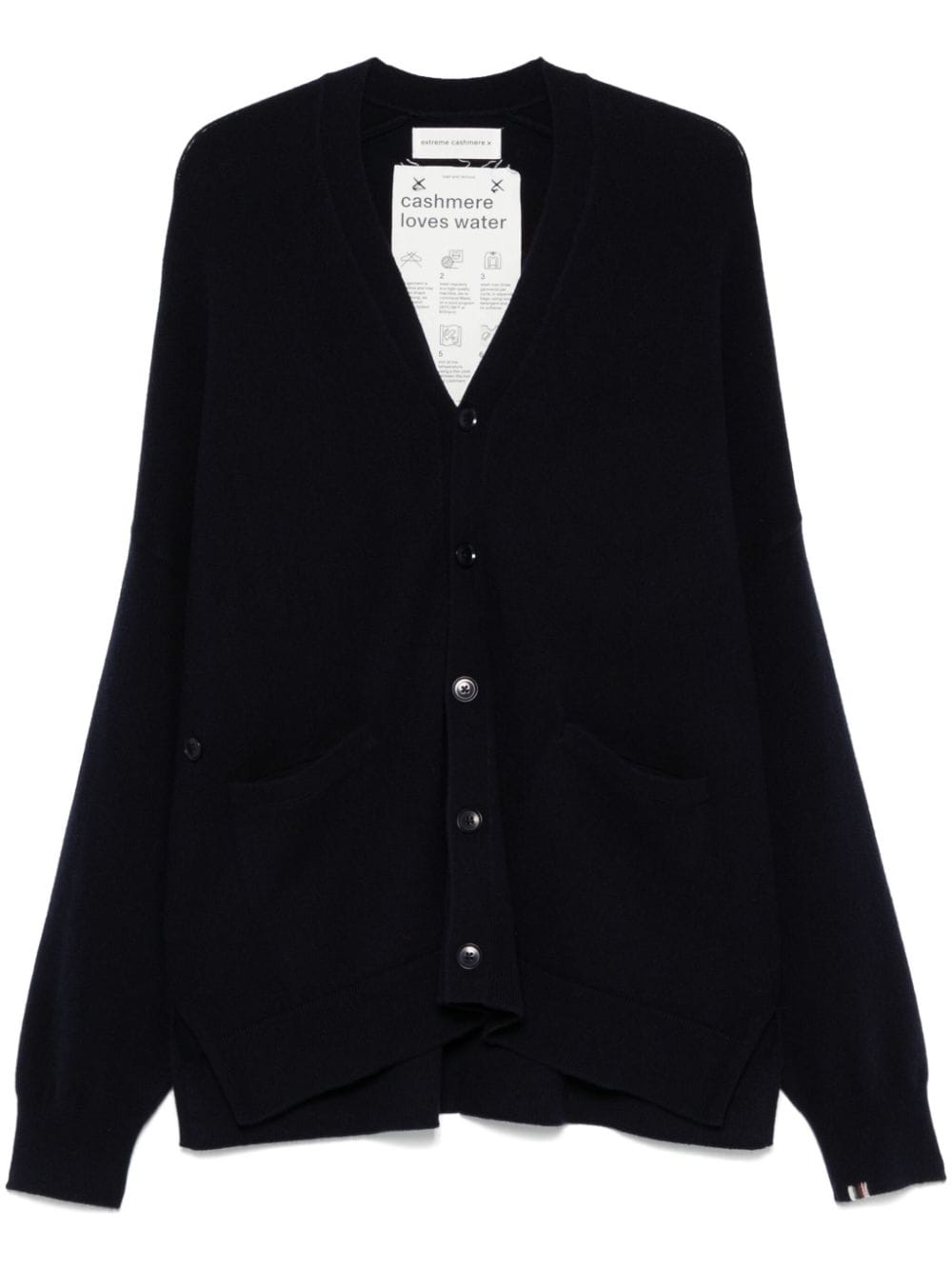 EXTREME CASHMERE Cashmere-Blend Oversized Cardigan Blue blue