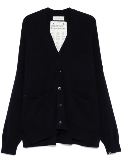 EXTREME CASHMERE Cashmere-Blend Oversized Cardigan Blue blue