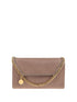 Stella McCartney Falabella Foldover Chain-Link Clutch Bag Beige beige