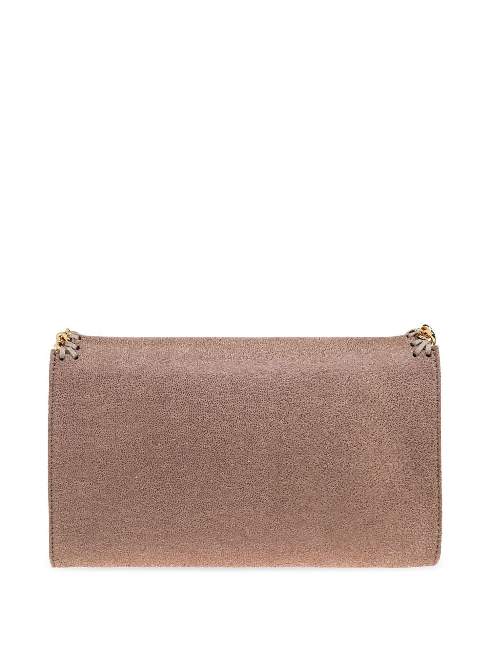 Stella McCartney Falabella Foldover Chain-Link Clutch Bag Beige beige