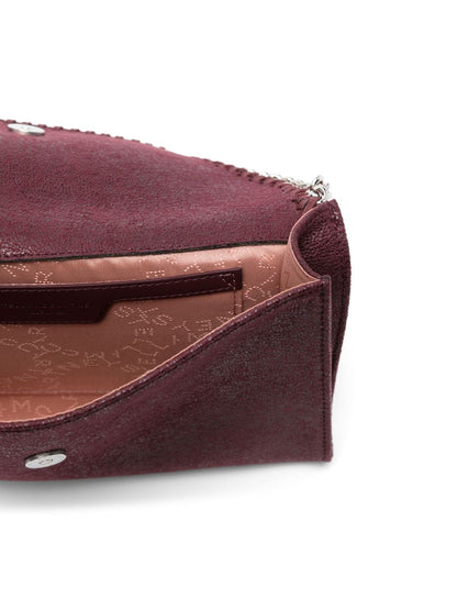 Stella McCartney Falabella Chain Foldover Clutch Bag Bordeaux