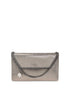 Stella McCartney Falabella Metallic Chain-Link Clutch Wallet Silver