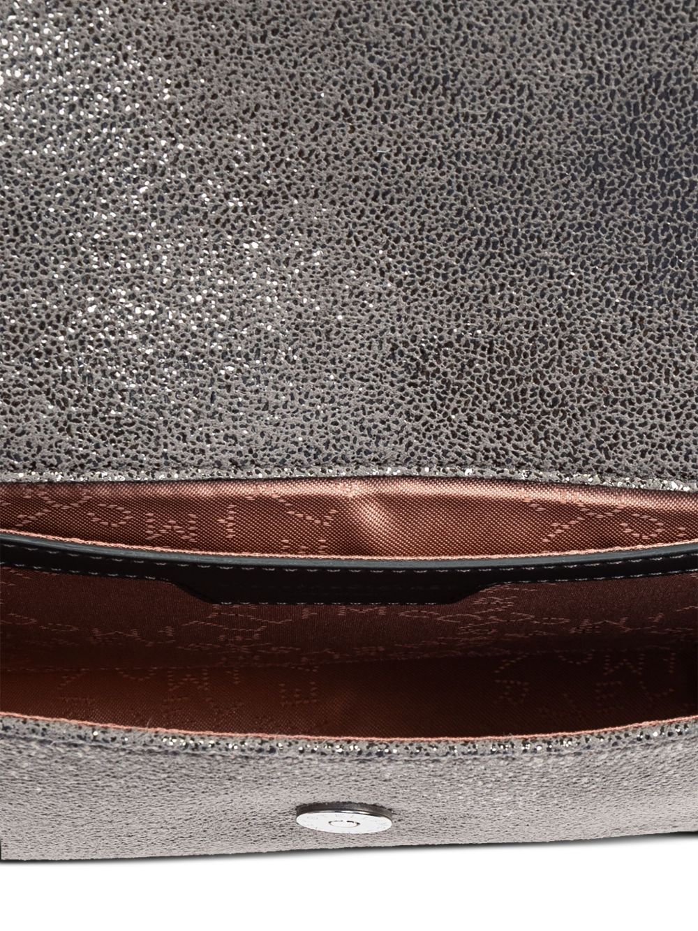 Stella McCartney Falabella Metallic Chain-Link Clutch Wallet Silver