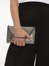 Stella McCartney Falabella Metallic Chain-Link Clutch Wallet Silver
