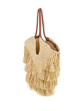 Zimmermann Goldentime Medium Raffia Tote Bag Beige