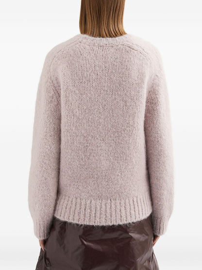 Jil Sander Plus Wool Crewneck Sweater in Light Pink Pink