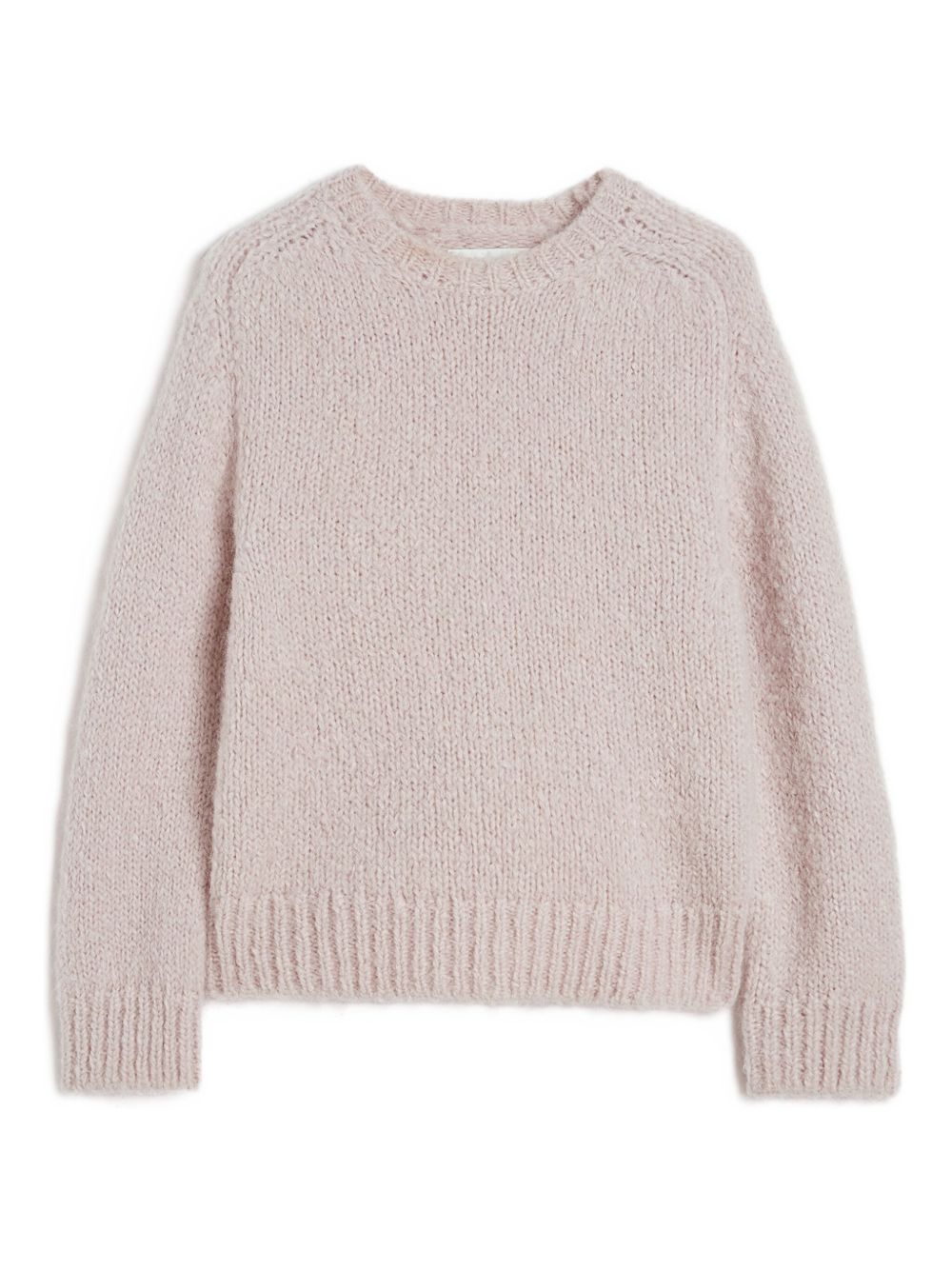Jil Sander Plus Wool Crewneck Sweater in Light Pink Pink