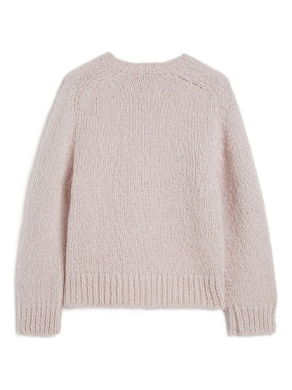 Jil Sander Plus Wool Crewneck Sweater in Light Pink Pink