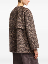 Emporio Armani Leopard-Print Double-Breasted Wool Coat MultiColour