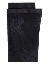 Valentino Floral Embroidered High-Waisted Black Lycra Tights Black