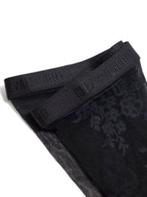 Valentino Floral Embroidered High-Waisted Black Lycra Tights Black