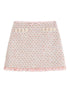 Valentino Ribbon Tweed Rhinestone High-Waisted Skirt Multicolour