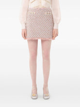 Valentino Ribbon Tweed Rhinestone High-Waisted Skirt Multicolour