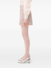 Valentino Ribbon Tweed Rhinestone High-Waisted Skirt Multicolour