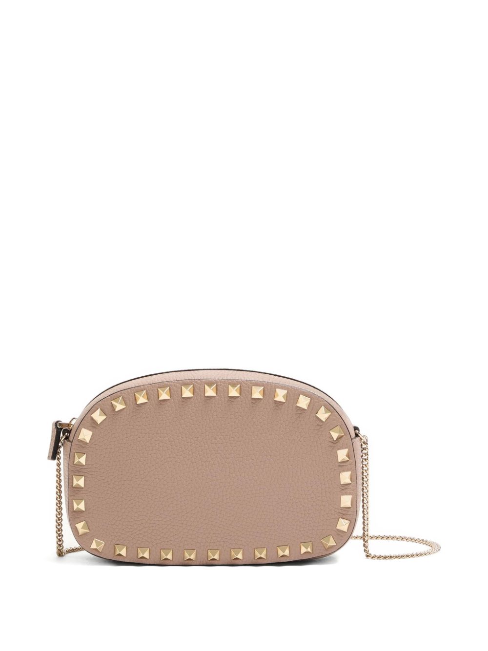 Valentino Garavani Rockstud Powder Leather Mini Clutch Bag Powder