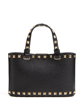 Valentino Garavani Rockstud Mini Leather Clutch Bag Black Black