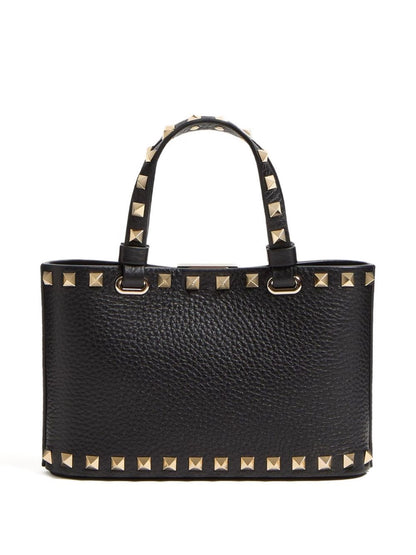 Valentino Garavani Rockstud Mini Leather Clutch Bag Black Black