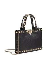 Valentino Garavani Rockstud Mini Leather Clutch Bag Black Black