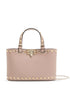 Valentino Garavani Rockstud Leather Mini Clutch Bag Powder