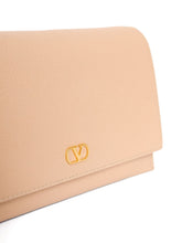 Valentino Garavani VLogo Signature Leather Wallet on Chain Clutch Powder