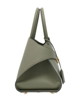 Ferragamo Hug Medium Grained Leather Shopper Bag Grey