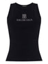 Balenciaga Nano BB Logo-Intarsia Sleeveless Tank Top Black