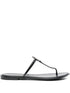 Tory Burch Mini Miller Black Leather Thong Sandals Black