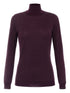 Elisabetta Franchi Jacquard Wool-Blend Roll-Neck Sweater Bordeaux Bordeaux