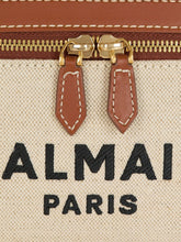 Balmain B-Army Canvas Vanity Case Leather Brown