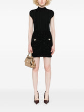 Balmain Tweed High-Rise Mini Skirt Black