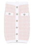Balmain Tweed Pencil Skirt with Decorative Buttons Pink