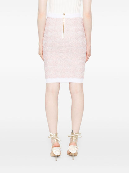 Balmain Tweed pencil skirt Pink